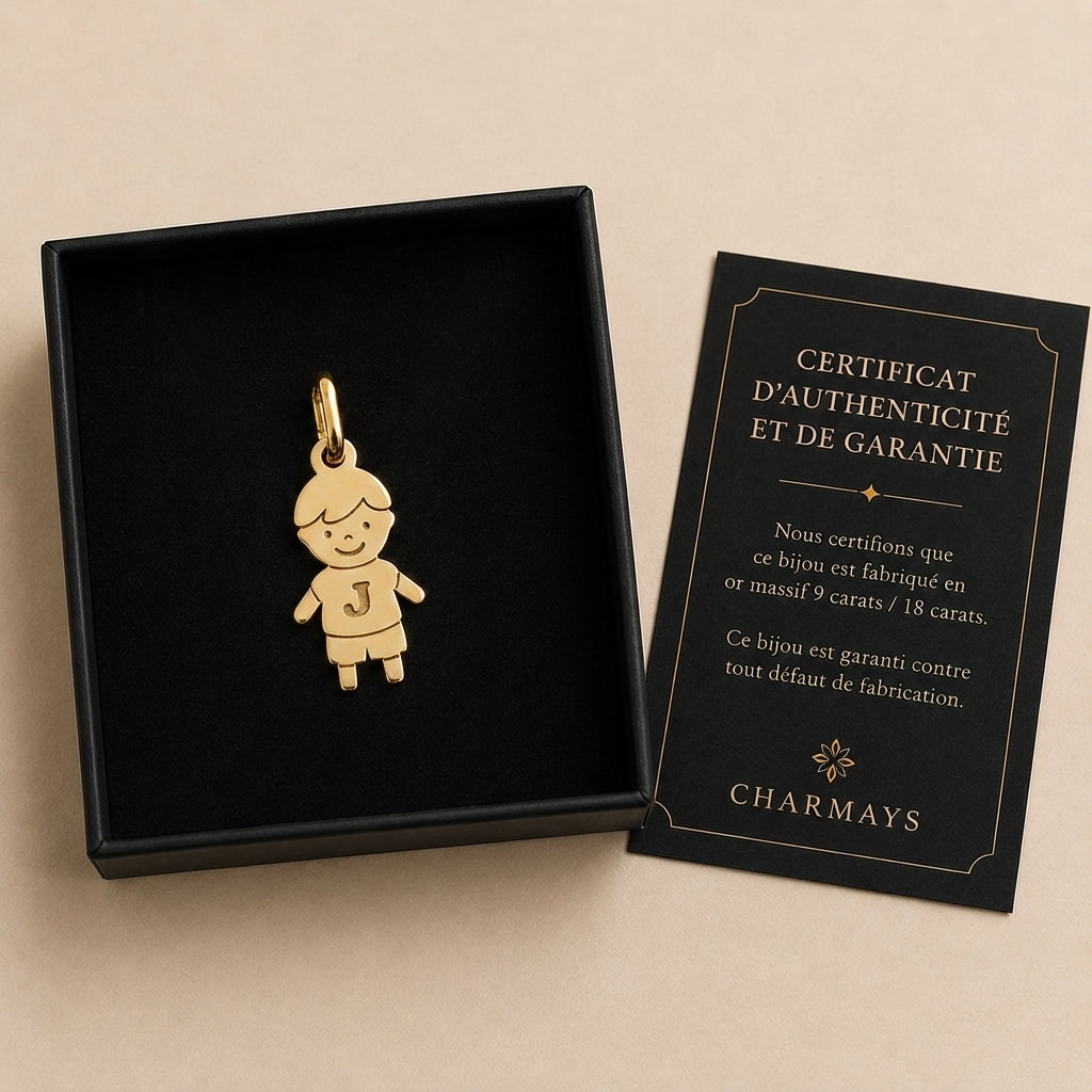Pendentif enfant Or massif personnalisé