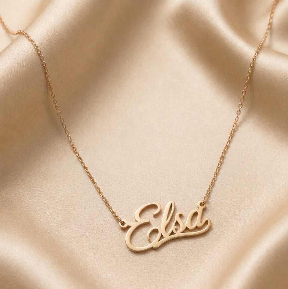 Linaé – Collier prénom personnalisé en Or rose