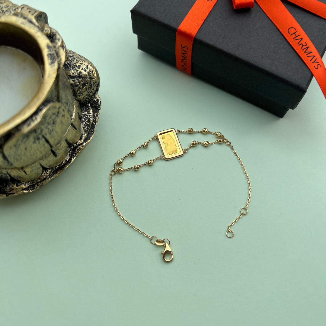 Bracelet avec Lingotin 1g Lady Fortuna