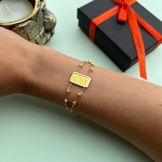 Bracelet avec Lingotin 1g Lady Fortuna
