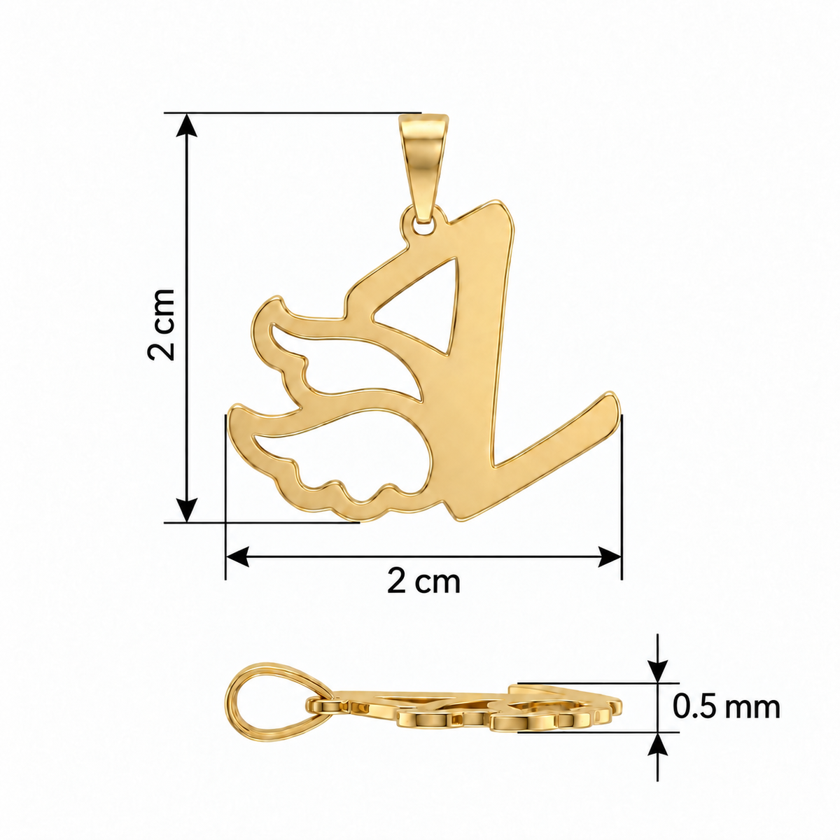Nora – Pendentif initiale latine en Or rose