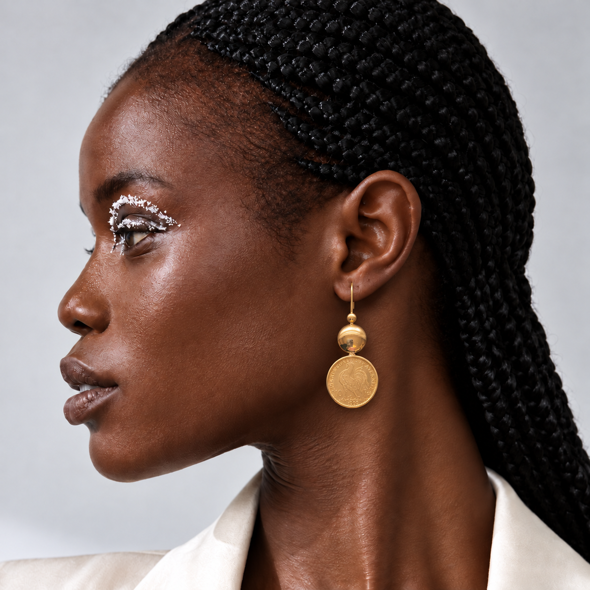Boucles d’oreilles dôme porte pièces en Or 18K /22K
