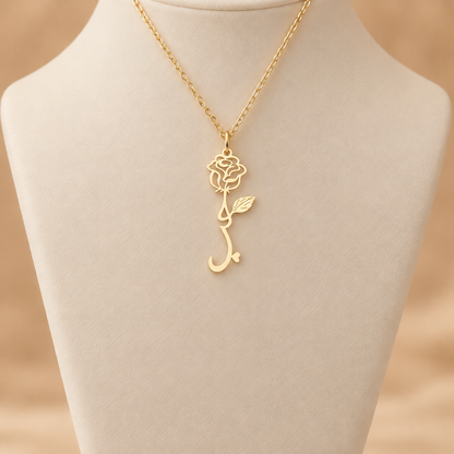 Collier Mots Amour Calligraphie Arabe en Or