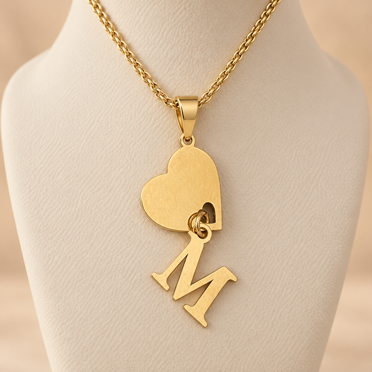 Collier heart my letter en Or