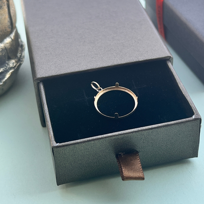 Monture en or 18 carats pour pièce 10 ou 20 Francs