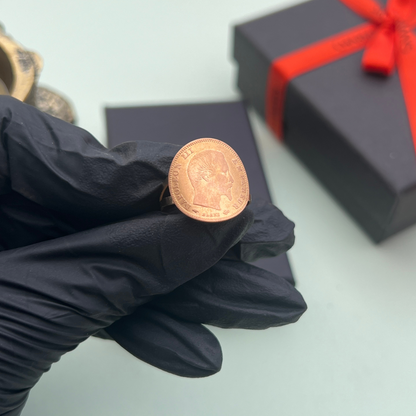 Bague avec pièce d’investissement Or 18k/22K