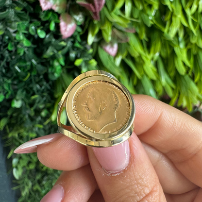 Bague avec pièce d’investissement Or 18k