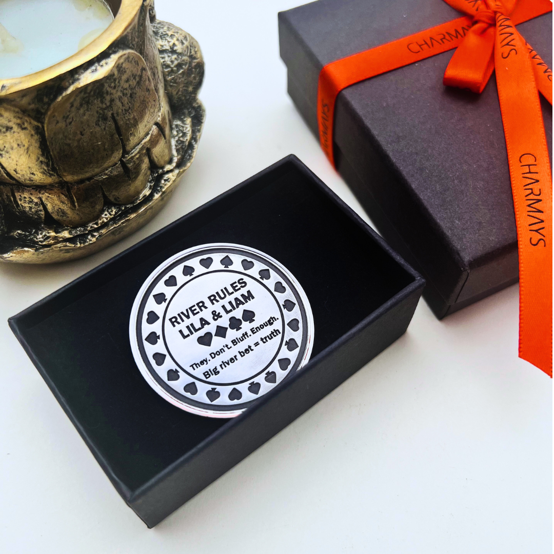 Jeton gravé Poker cache cartes