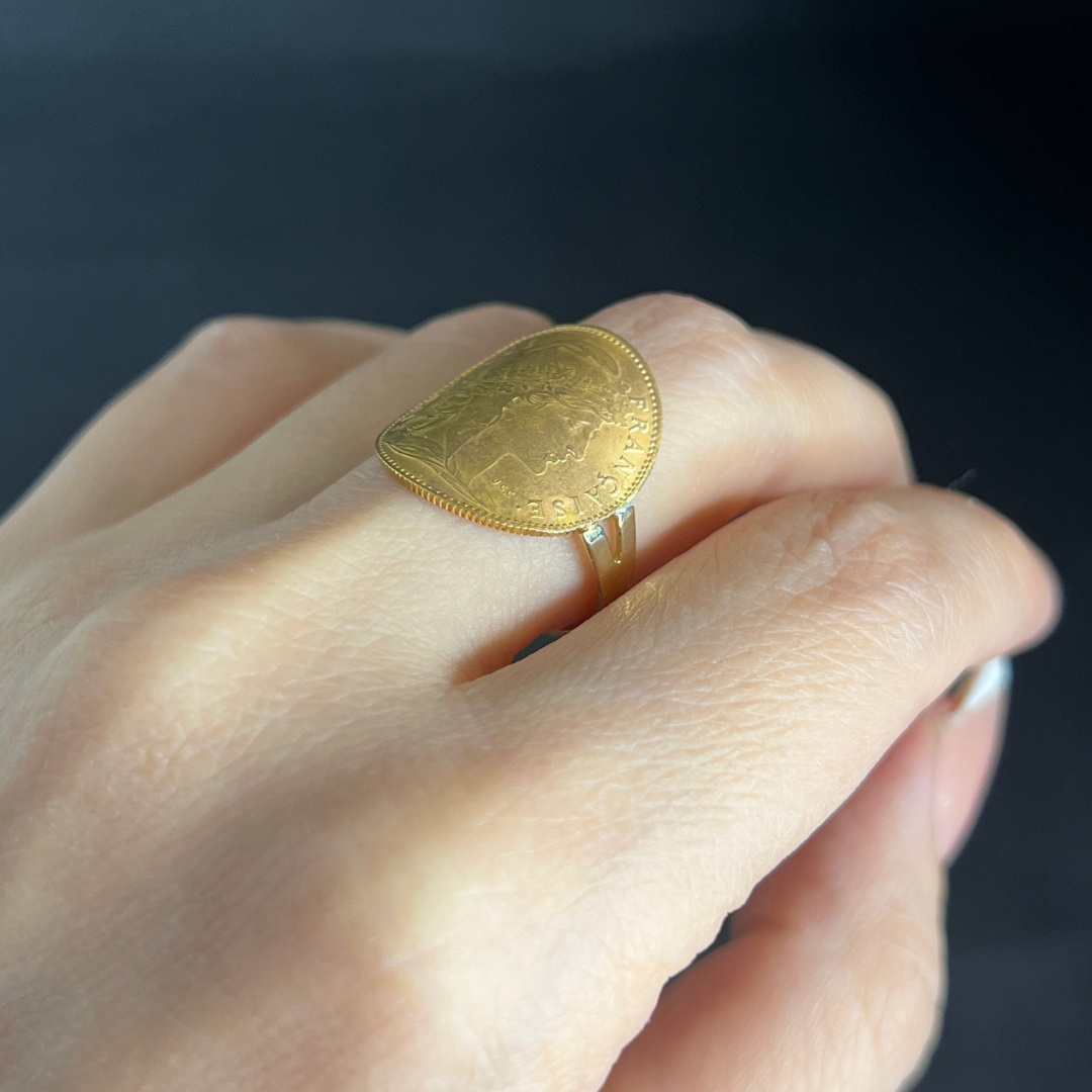 Bague Marianne coq en Or 18K/22K