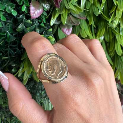 Bague avec pièce d’investissement Or 18k