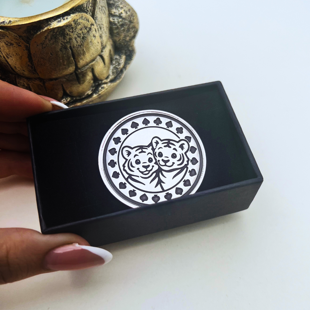 Jeton gravé Poker cache cartes