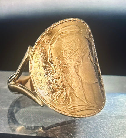 Bague Marianne Coq 20 Francs
