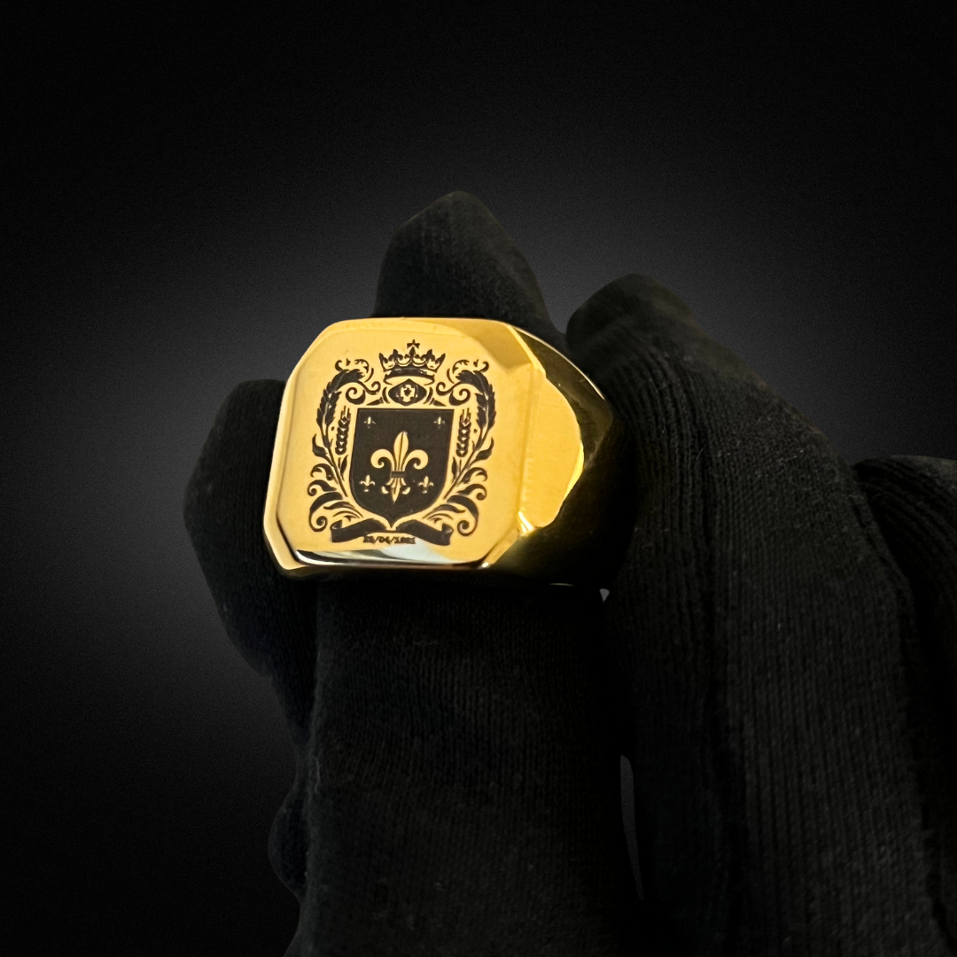 Chevalière carélo Or Gravée