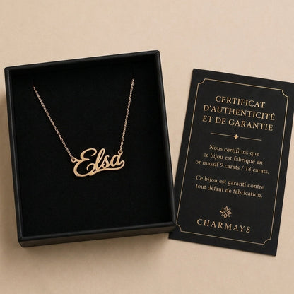 Linaé – Collier prénom personnalisé en Or rose