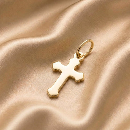 Tia – Pendentif croix en or 18K - Or massif 18 carats - Or jaune - présenté dans un écrin cadeau de luxe