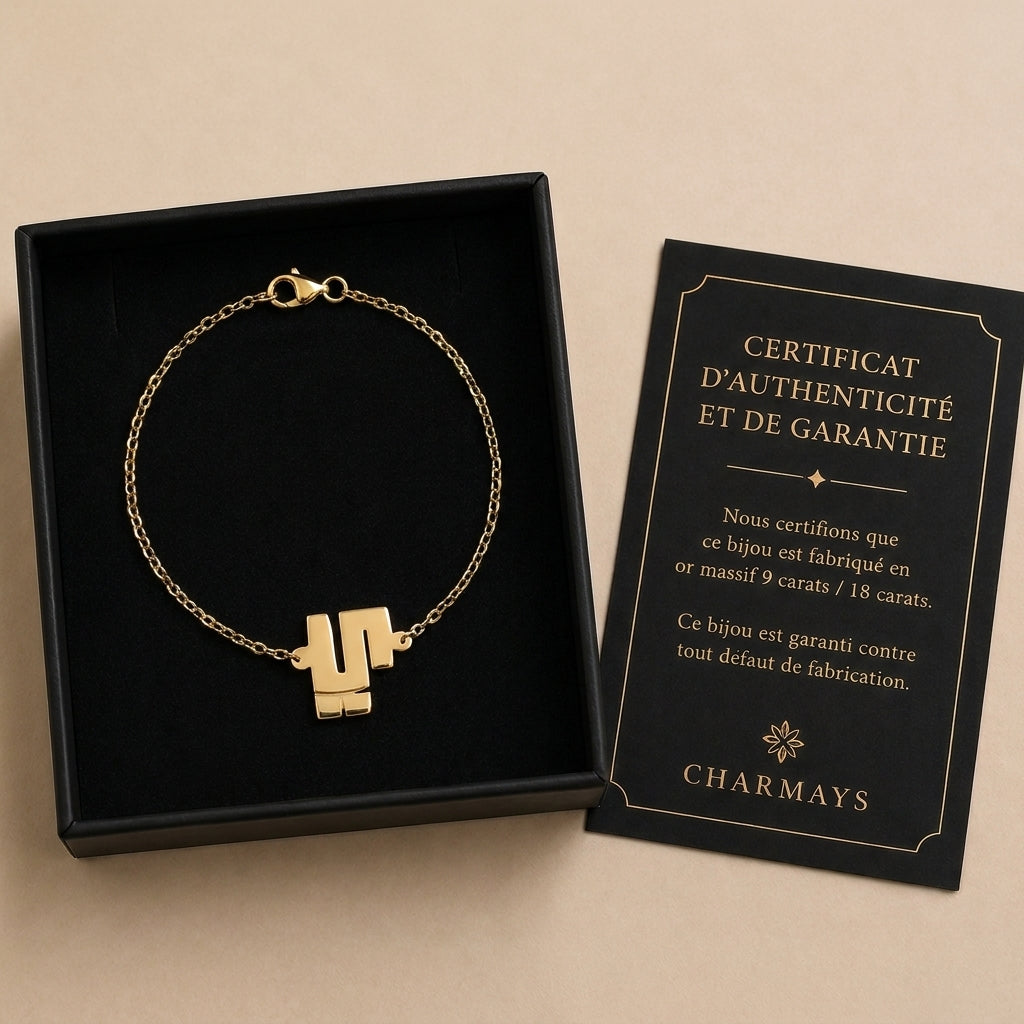 Mila – Bracelet chaîne fine symbole Or