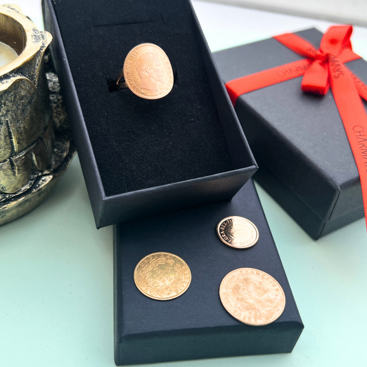 Bague avec pièce d’investissement Or 18k/22K