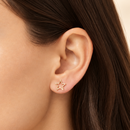 Puce d’oreille étoile ajourée