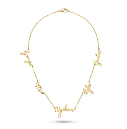 Salomé – Collier prénom personnalisé fin en or - Or massif 18 carats - Or jaune - présenté dans un écrin cadeau de luxe