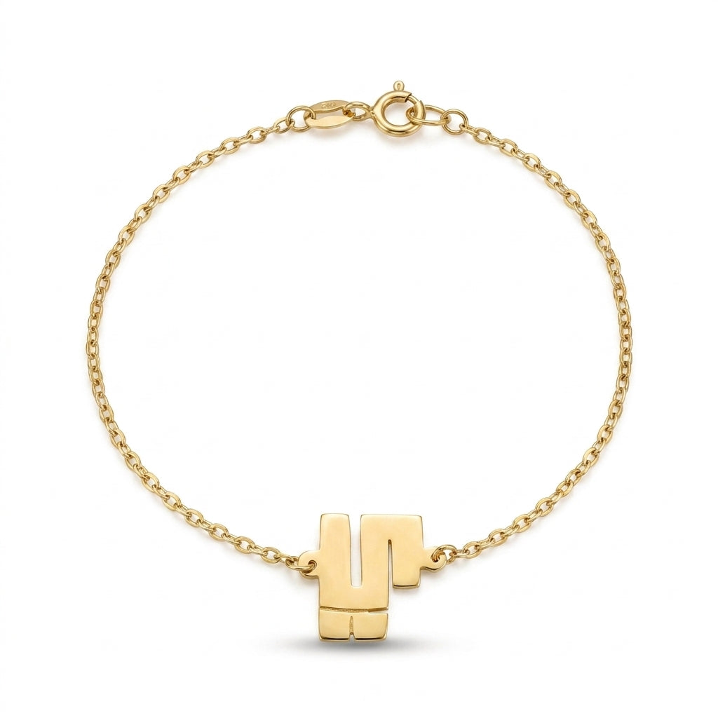 Mila – Bracelet chaîne fine symbole Or