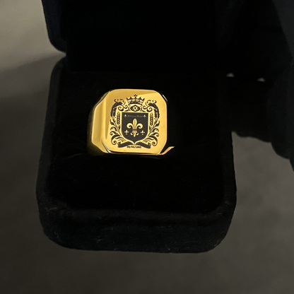 Chevalière carélo Or Gravée