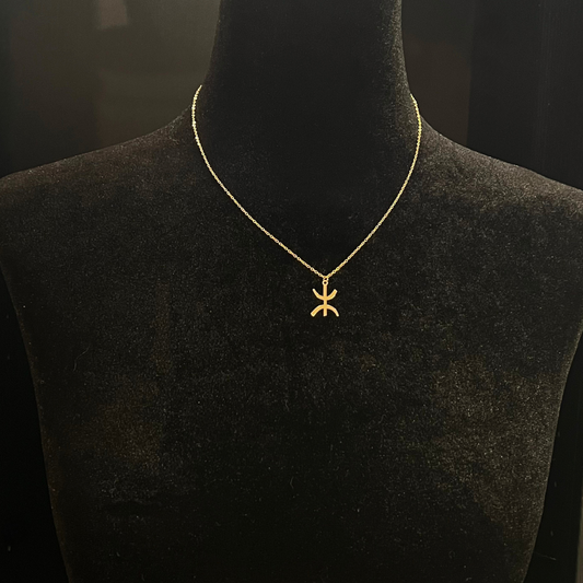 Collier avec pendentif Amazigh 9 carats