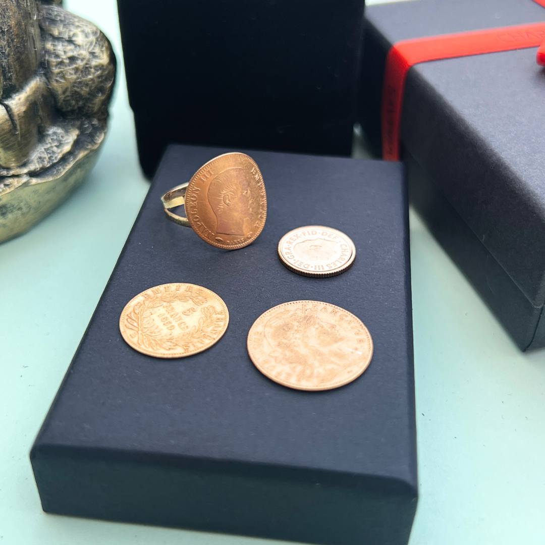 Bague avec pièce d’investissement Or 18k/22K