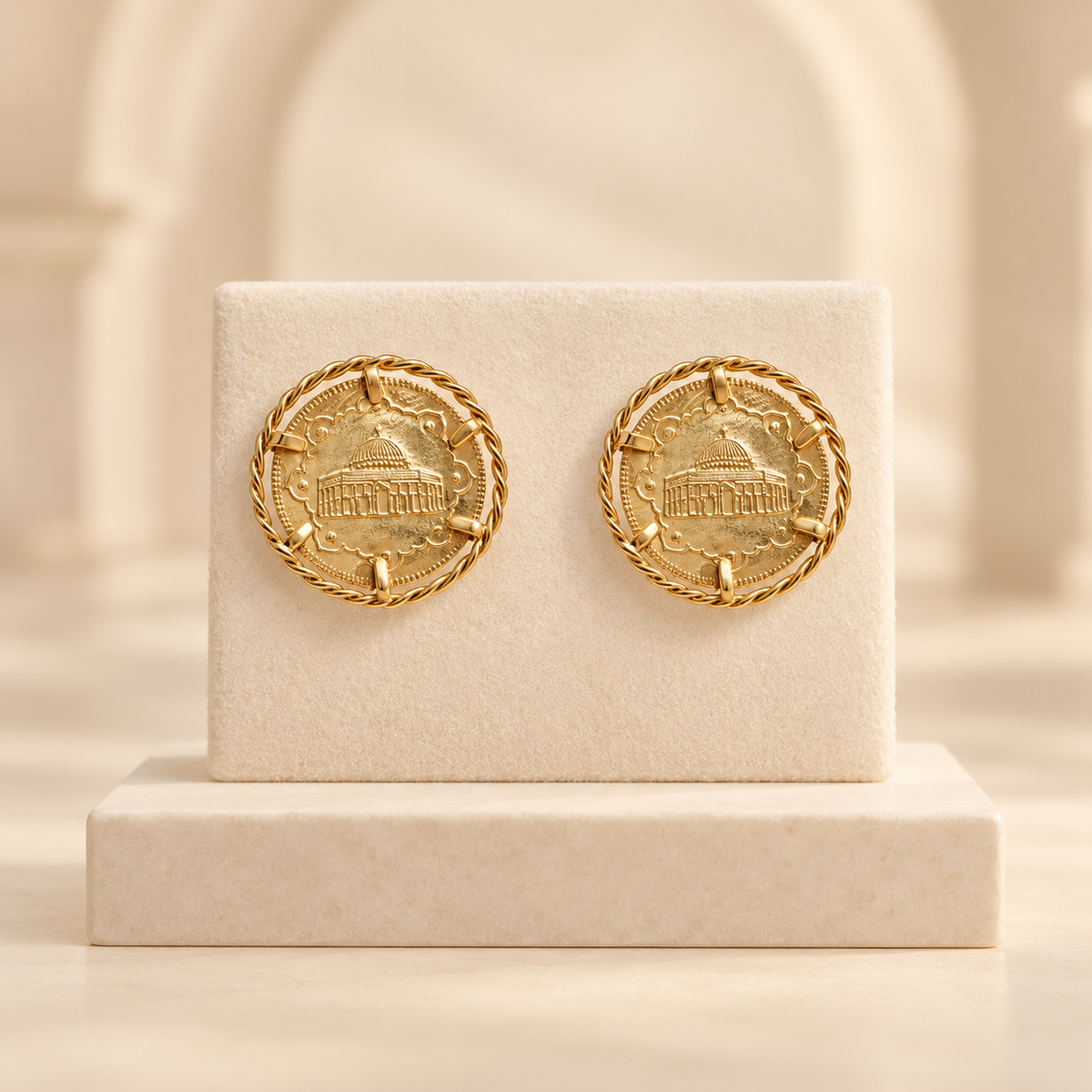 Boucles d'oreille gravé symbole au choix