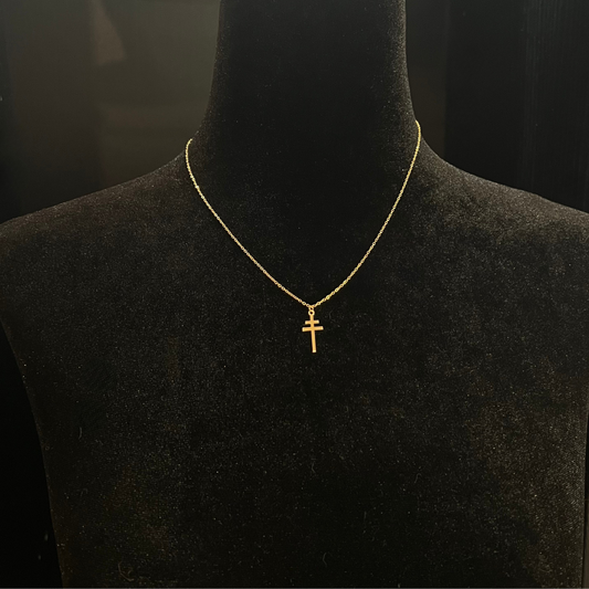 Collier Croix de Lorraine en Or 9 carats