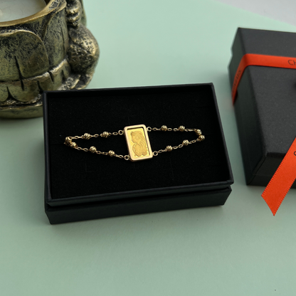 Bracelet avec Lingotin 1g Lady Fortuna