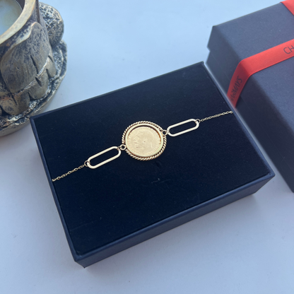 Bracelet avec Pièce d'investissement 18/22 K