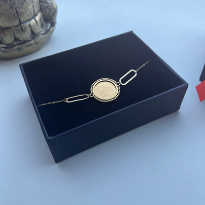 Bracelet avec Pièce d'investissement 18/22 K