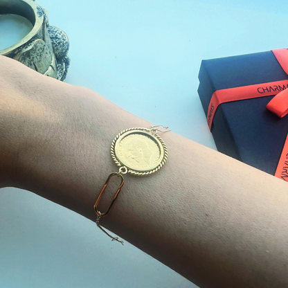 Bracelet avec Pièce d'investissement 18/22 K