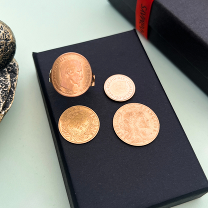 Bague avec pièce d’investissement Or 18k/22K