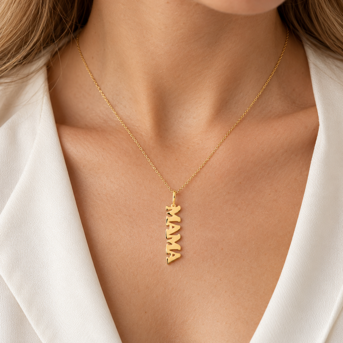 Pendentif MAMA - Lettres majuscules en Or