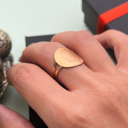 Bague avec pièce d’investissement Or 18k/22K