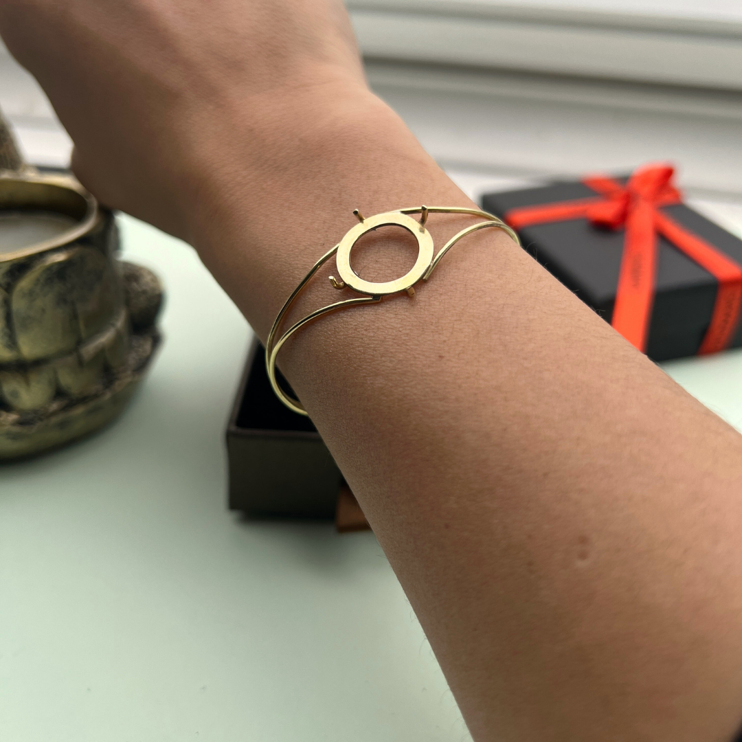 Bracelet jonc avec Pièce d'investissement 18/22 K