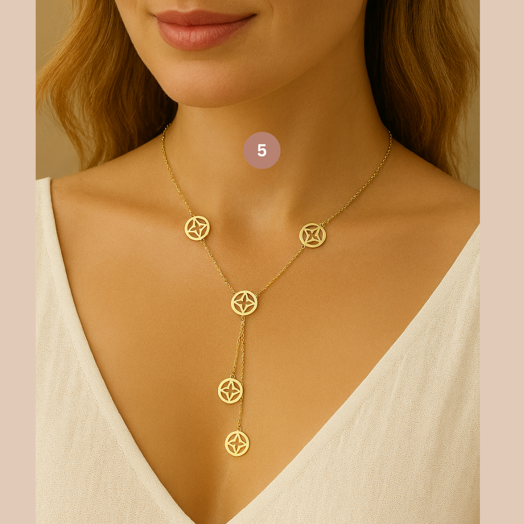 Collier motifs en Or 18K