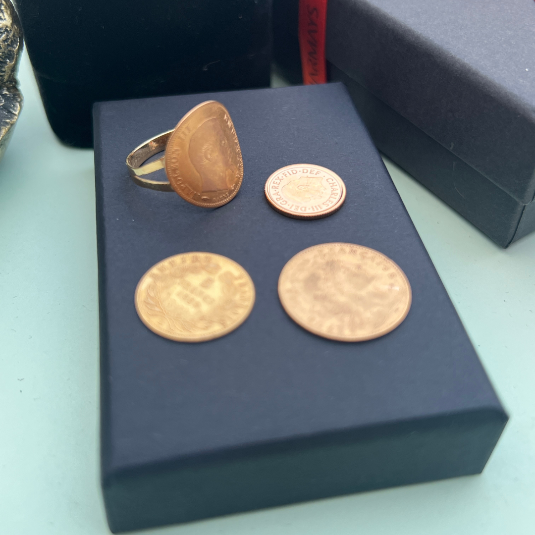 Bague avec pièce d’investissement Or 18k/22K