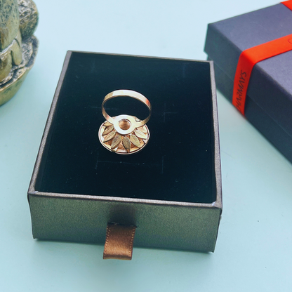 Bague avec Louis d'Or Pétales 18k/22K