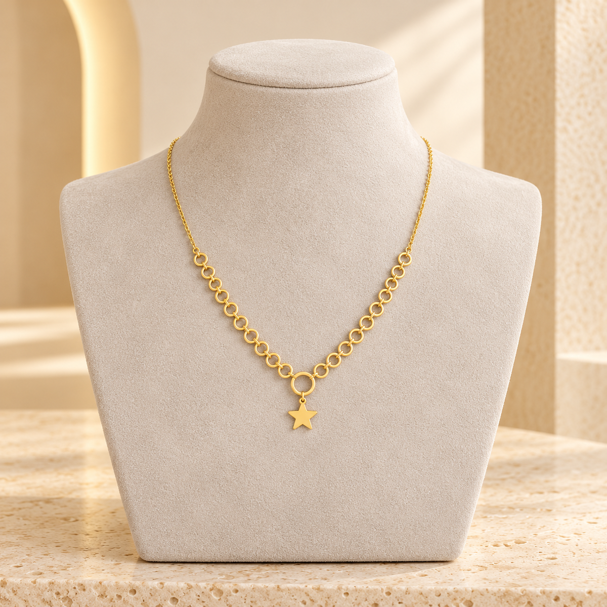Collier doré à pendentif étoile