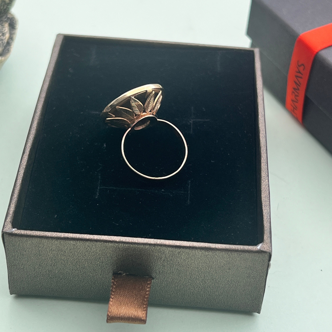 Bague avec Louis d'Or Pétales 18k/22K
