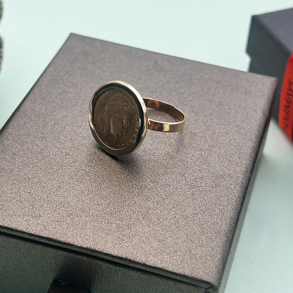 Bague avec Louis d'Or Pétales 18k/22K