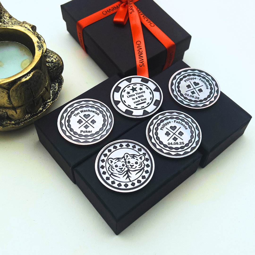 Jeton gravé Poker cache cartes