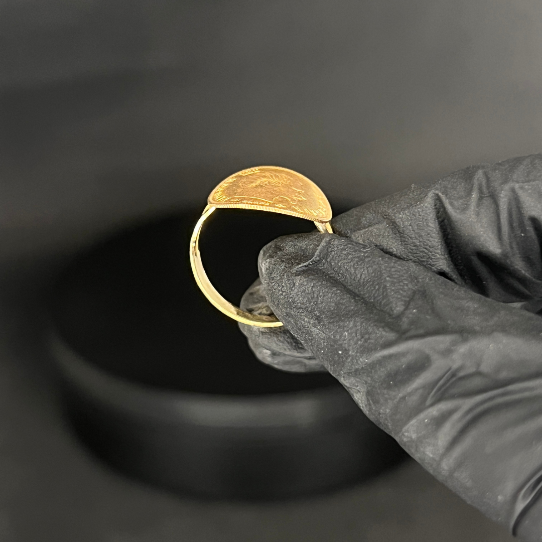 Bague avec pièce d’investissement Or 18k/22K