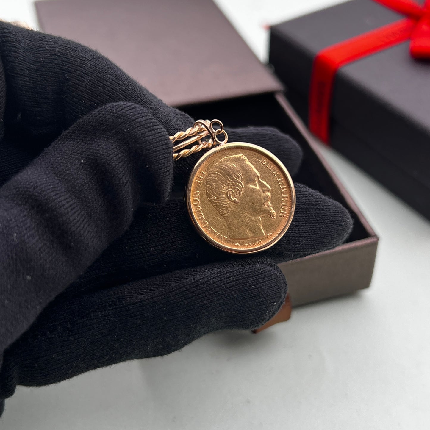 Bague triple anneaux avec pièce Or 18k/22K