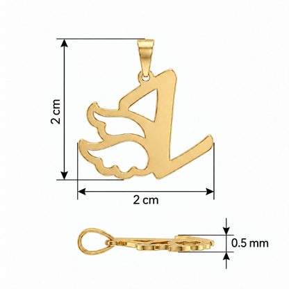 Nora – Pendentif initiale latine en Or rose
