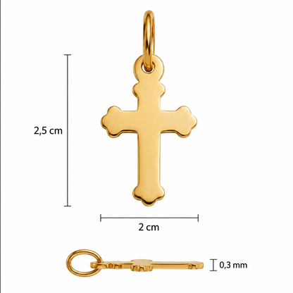 Tia – Pendentif croix en or 18K