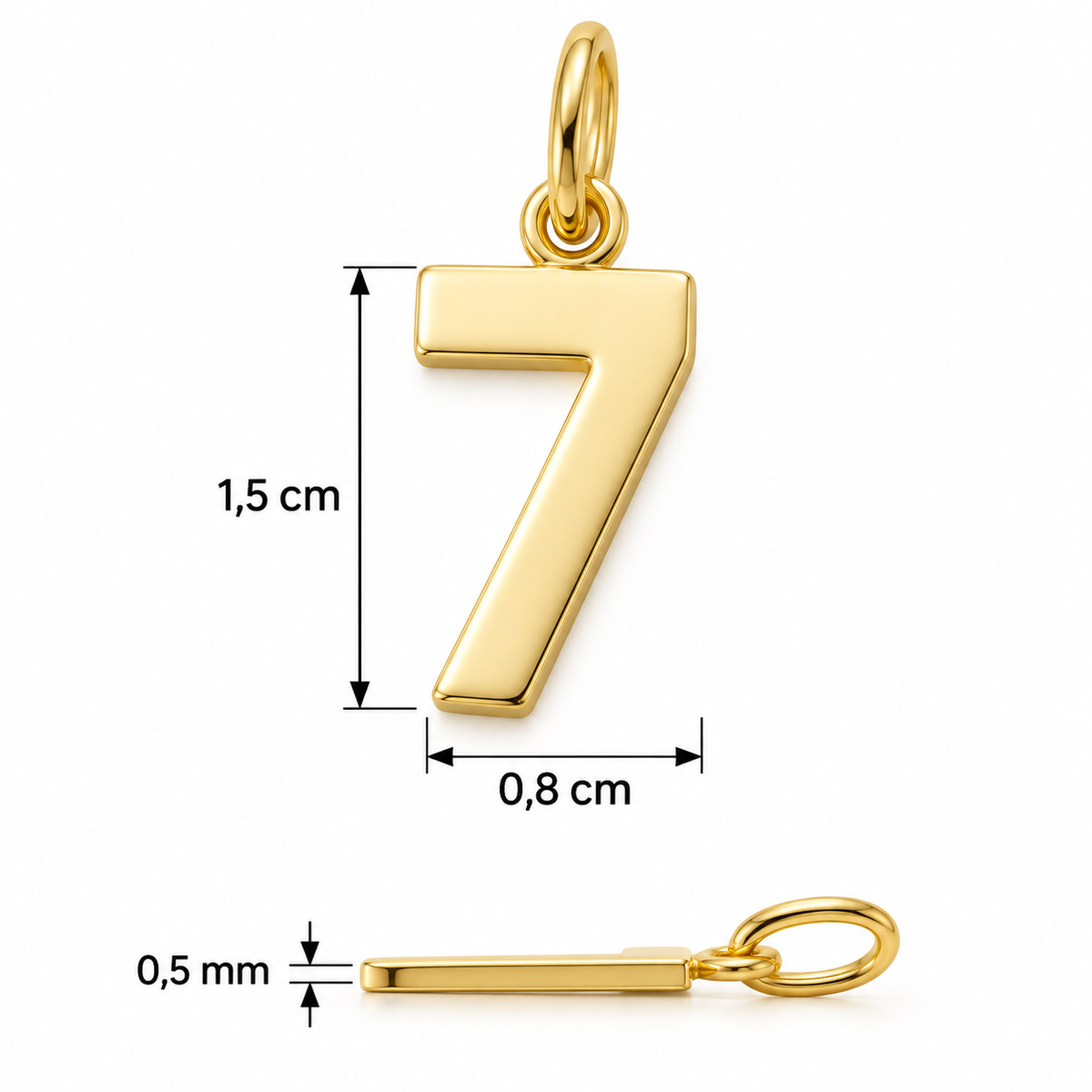 Pendentifs chiffres personnalisables en Or