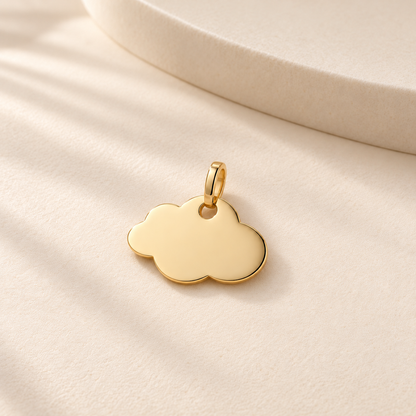 Collier avec pendentif nuage en Or jaune